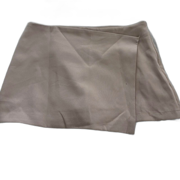 SHEIN Wrap Skort Women's Medium Tan Business Formal High Waisted Skirt - Picture 1 of 1